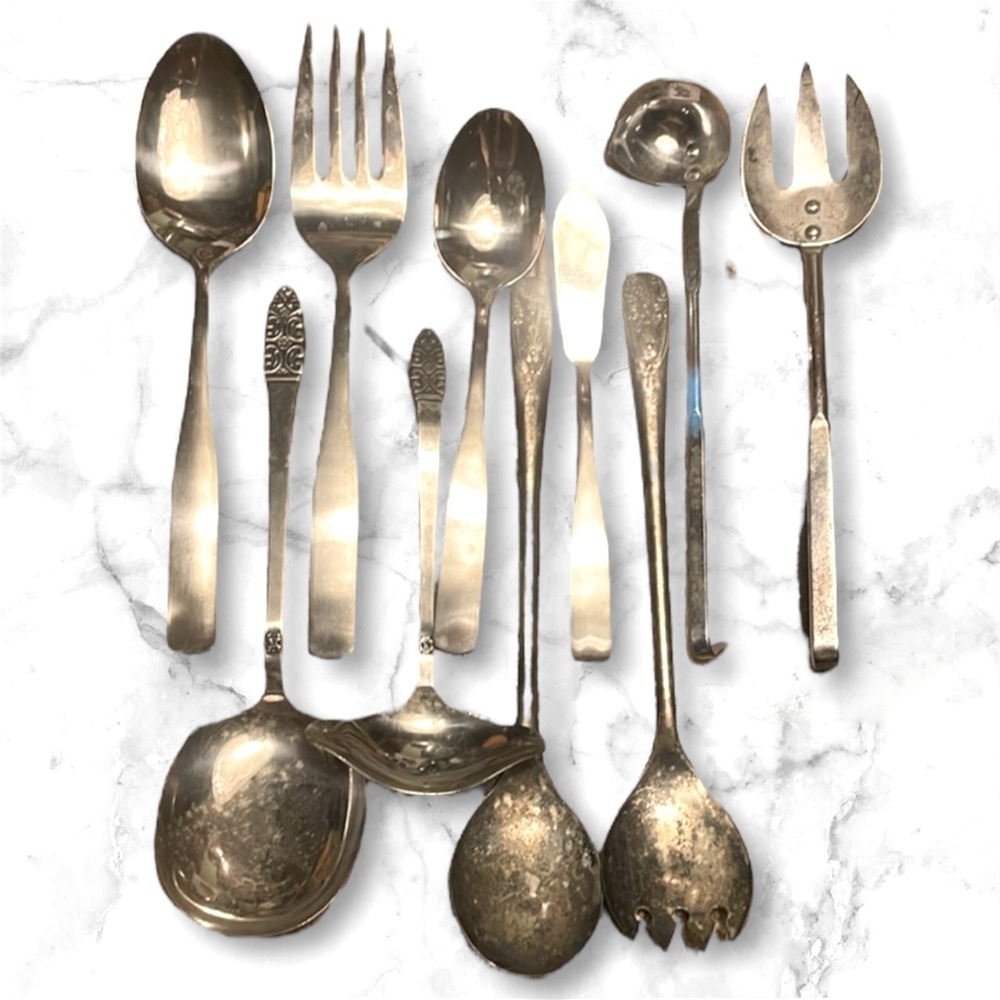 Vintage miscellaneous silverware flatware